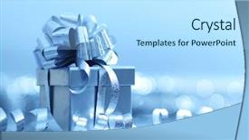  Presentation with festive season - PPT layouts featuring festive season - blue christmas card background and a arctic colored foreground
