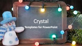  Presentation with animated christmas tree - Presentation design having festive season - christmas chalkboard snowman fir tree background and a gray colored foreground