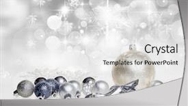  Presentation with festive season - Amazing presentation theme having festive season - christmas decorations on sparkling background backdrop and a white colored foreground