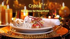  Presentation with festive season - Presentation enhanced with festive season - luxury place setting in golden background and a tawny brown colored foreground