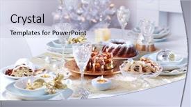  Presentation with festive season - Audience pleasing PPT theme consisting of festive season - place setting for christmas backdrop and a lemonade colored foreground