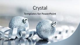  Presentation with festive season - Cool new presentation design with festive season - silver holiday balls backdrop and a sky blue colored foreground