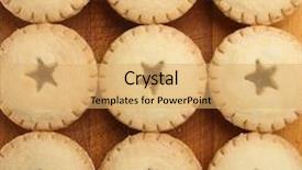  Presentation with festive - Beautiful slide deck featuring festive shortcrust pastry mince pies backdrop and a yellow colored foreground