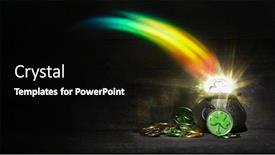  Presentation with green gold - Theme with festive-st-patrick-s-day background and a black colored foreground