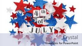 Presentation with red white blue patriotic - Theme enhanced with festive-usa-stars-in-patriotic background and a light blue colored foreground