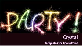  Presentation with gold black - Audience pleasing PPT theme consisting of festive word party created backdrop and a  colored foreground