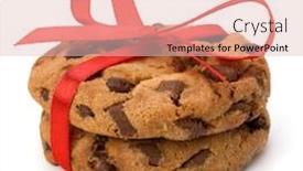  Presentation with chocolate biscuits - PPT theme enhanced with festive-wrapped-chocolate-pastry-biscuits background and a lemonade colored foreground