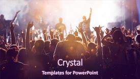  Presentation with concert stage empty stage - Slides with festivities background - crowd at concert - cheering background and a wine colored foreground