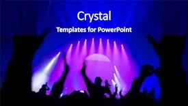  Presentation with orchestra silhouette music outside - Beautiful PPT theme featuring festivities background - silhouette of people partying backdrop and a black colored foreground