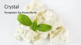  Presentation with white cheese - Cool new theme with feta - pile of crumbly white cheese backdrop and a white colored foreground