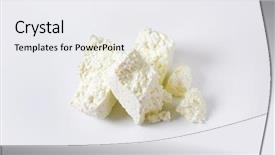  Presentation with feta cheese - PPT layouts consisting of feta - slices of fresh cheese background and a white colored foreground