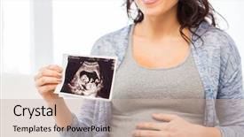  Presentation with medicine pregnant woman - Cool new PPT theme with fetal - pregnancy motherhood people and medicine backdrop and a soft green colored foreground