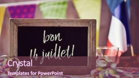  Presentation with france flag - PPT layouts enhanced with fetesh - chalkboard with the text bon background and a tawny brown colored foreground