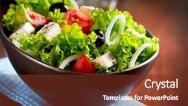  Presentation with feta cheese - Slide set with carafe with fresh cow background and a lemonade colored foreground