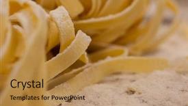  Presentation with carbohydrates carbohydrate pasta rice - Slides enhanced with fettuccine pasta dusted with flour background and a coral colored foreground