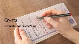  Presentation with fetus - Theme having fetus - female hands painting check mark background and a coral colored foreground