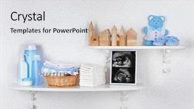  Presentation with baby ultrasound - Presentation with fetus - photo frame with ultrasound scan background and a light gray colored foreground