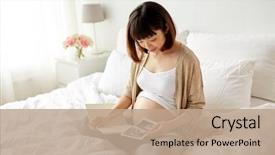  Presentation with ultrasound - Amazing PPT layouts having fetus - pregnancy and people concept backdrop and a coral colored foreground