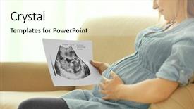 Presentation with baby ultrasound - Amazing PPT layouts having fetus - pregnant woman with baby ultrasound backdrop and a cream colored foreground