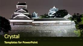  Presentation with building reconstruction - Beautiful slides featuring was destroyed during the ww2 backdrop and a tawny brown colored foreground