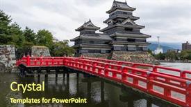  Presentation with machinac bridge - Slides featuring feudalism - matsumoto castle and bridge background and a tawny brown colored foreground