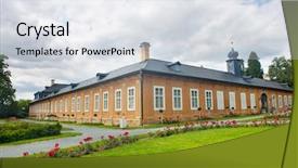  Presentation with castle - Theme consisting of feudalism - czech national castle kozel is background and a sky blue colored foreground