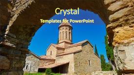  Presentation with kakheti - Colorful slide set enhanced with feudalism - ikalto orthodox monastery complex backdrop and a tawny brown colored foreground