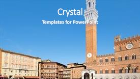  Presentation with medieval - PPT theme featuring feudalism - piazza del campo background and a teal colored foreground