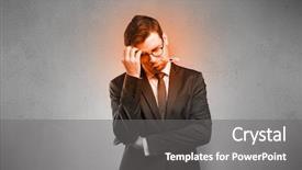  Presentation with medical fever - PPT theme with medical fire - fever businessman with burning red background and a gray colored foreground