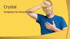  Presentation with flu virus - Colorful slide deck enhanced with fever flu and cold virus backdrop and a yellow colored foreground