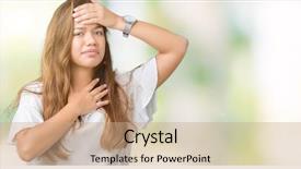  Presentation with flu virus - Presentation theme enhanced with fever flu and cold virus background and a coral colored foreground