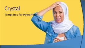  Presentation with middle eastern traditional dishes falafel - Beautiful presentation design featuring fever flu and cold virus backdrop and a yellow colored foreground