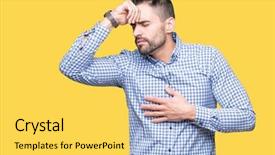  Presentation with bird flu virus - Amazing theme having fever flu and cold virus backdrop and a yellow colored foreground