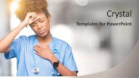  Presentation with doctor african - Cool new theme with fever flu and cold virus backdrop and a light gray colored foreground