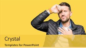  Presentation with bird flu virus - Theme with fever flu and cold virus background and a yellow colored foreground