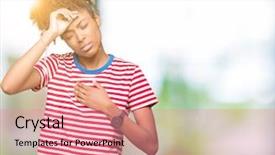  Presentation with flu virus - Cool new slide set with fever flu and cold virus backdrop and a coral colored foreground