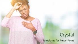  Presentation with african american families - Presentation theme with fever flu and cold virus background and a soft green colored foreground