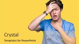  Presentation with medical fever - Presentation design having fever flu and cold virus background and a yellow colored foreground