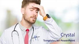  Presentation with medical fever - Cool new slide deck with fever flu and cold backdrop and a sky blue colored foreground