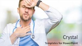  Presentation with medical fever - Presentation theme with fever flu and cold background and a light blue colored foreground