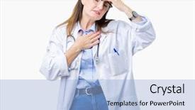  Presentation with medical fever - Slide set enhanced with fever flu and cold background and a light blue colored foreground