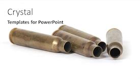  Presentation with empty - Colorful PPT layouts enhanced with few empty bullet cartridges backdrop and a white colored foreground