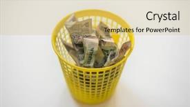  Presentation with money notes - Presentation theme having few hundred rupee currency notes background and a lemonade colored foreground