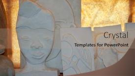  Presentation with african - PPT theme enhanced with few-pieces-of-white-gypsum background and a coral colored foreground