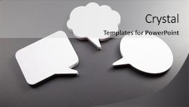  Presentation with bubble - Colorful presentation design enhanced with few speech bubble backdrop and a  colored foreground