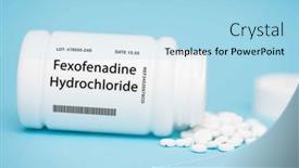 Presentation with tablet capsule - Slide set having fexofenadine-hydrochloride-antihistamine-allergies background and a  colored foreground