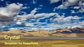  Presentation with wetland - Presentation theme enhanced with fficial name tsomoriri wetland conservation background and a  colored foreground