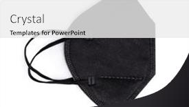  Presentation with medical equipment - Audience pleasing presentation theme consisting of ffp2-disposable-black-mask-medical backdrop and a white colored foreground