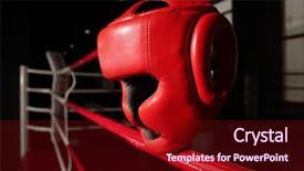  Presentation with boxing ring - Cool new theme with fhone - headgear on ropes of boxing backdrop and a wine colored foreground