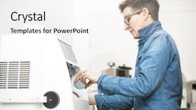  Presentation with hone - Beautiful PPT layouts featuring fhone - image of a woman hone backdrop and a white colored foreground